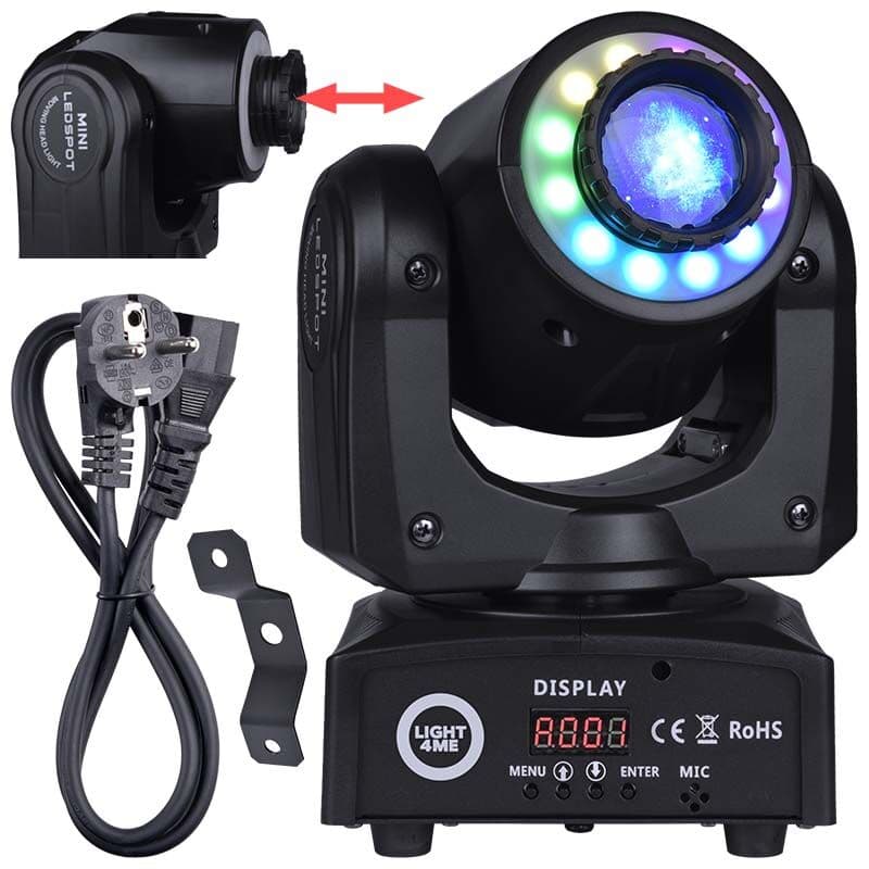 Light4Me 60W LED Mini Moving Head Spot (Ring Efektli) — görsel 2